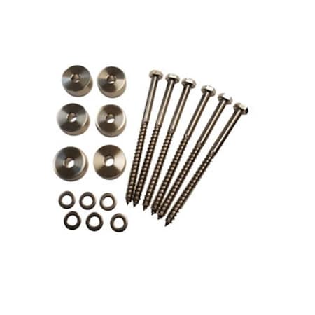 Orca Hardware 14mm 1/2 Spacer Extender and 127mm 5 Lag, 6 Pieces per Set, SS Stainless Steel Finish, Can Be FT-WASHER-14-SS